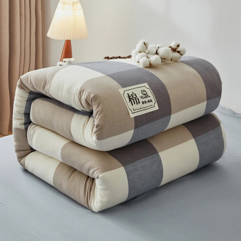 nordic quilt cotton 100% double bed comforters winter comforters King size duvet 220x240 cm winter Plaid comforter queen single