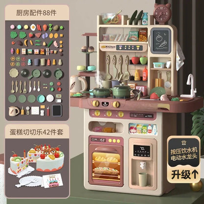 Hot salesPlay home kids kitchen toys boy girl baby simulation cooking cooking kitchen utensils set gifts.