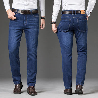 Baumwolle Herren Jeans Denim Hosen Marke Klassische Kleidung Overalls Gerade Hosen für Männer Schwarz Oversize Große Größe 35 40 42 44 46.