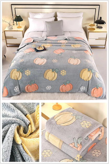 Bonenjoy 1pc Blanket Floral Style Bedspread Fleece Blanket Plaid Travel Shawl Sofa Nap Blankets Home Bedsheet manta.