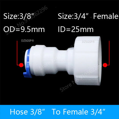 Fit for 1/4" 3/8" OD Tube Straight  Equal Reducer Connector Fitting Aquarium Reverse Osmosis RO Water Dispenser