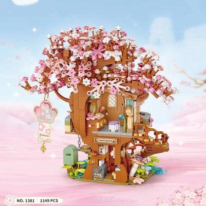 Street View Series Building blocks Izakaya Shaved Ice Shop Takoyaki Shop Coffee shop Panda Tea House model children's gift
