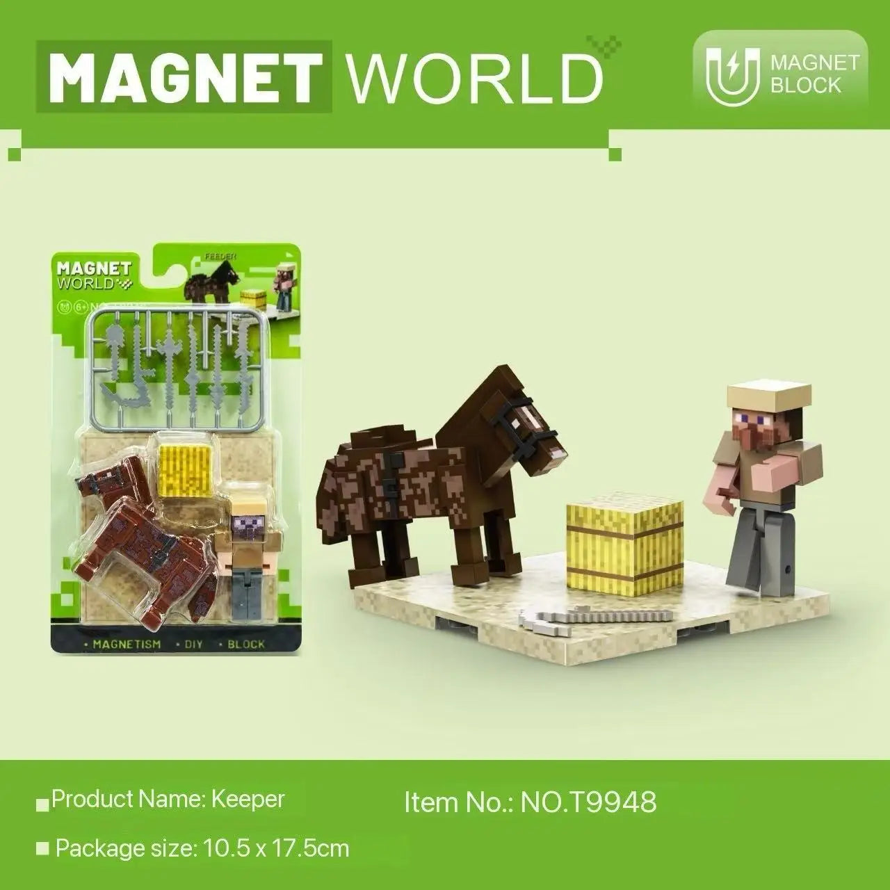 Magnetic Block Magnetic Cubes Set Building Toys Build Mine Magnet World  for Boys Girls  Montessori Sensory.