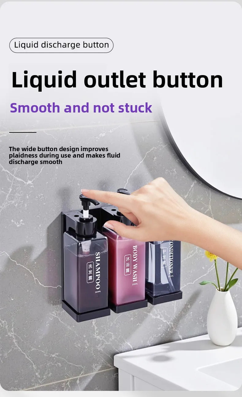 300 ml Hotel-Seifenspender zur Wandmontage, nachfüllbarer Shampoo- und Spülungsspender, für Badezimmerbedarf, Hotelparty