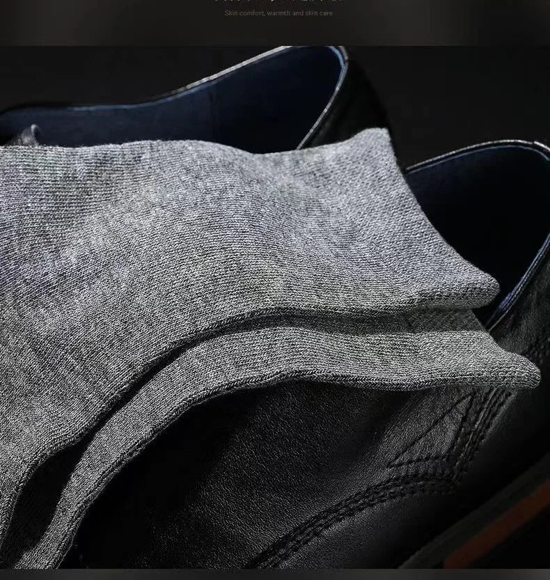 20Pcs/Lot Men's Pure Cotton Socks Plus Size Solid Color Casual Office Business Long Socks Breathable Soft Men's Socks EU39-48.