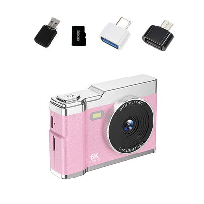 Xiaomi 6K HD Digital Camera 6400W Pixel Student CCD Portable Campus Mini Camera Retro Portable Camera Travel Campus Beginners.