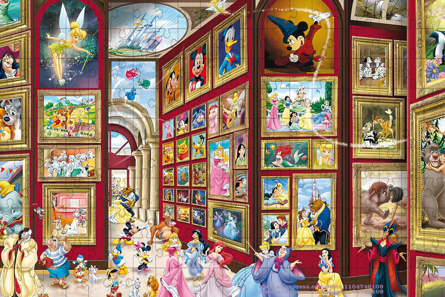 Anime Disney Characters Puzzle Jigsaw 108/200/300/500/1000Pcs Kids Intelligence Educational Toy Puzzle Kids New Year's Gift.