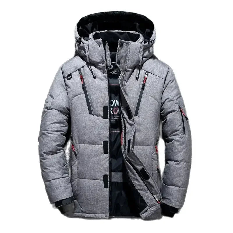 Men White Duck Down Parkas -20 Degree Winter Jacket Men's Thick Warm Snow Parkas Overcoat Windbreaker Hooded Parkas Coat Hombre