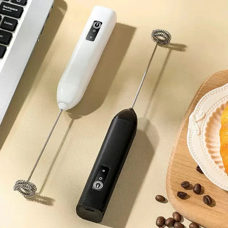 Xiaomi Cordless Electric Milk Frother Hand Mixer Whisk, USB 3 Speeds Handheld Milk Foamer for Coffee Cappuccino Mini Blender.