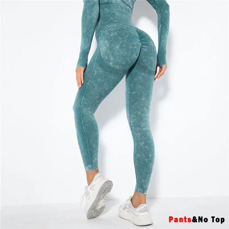 Seamless Yoga Set Gym Clothes Women's Sportswear Yoga Suits Women Fitness Set Tracksuits Sports Outfits Long Sleeve Gym Leggings