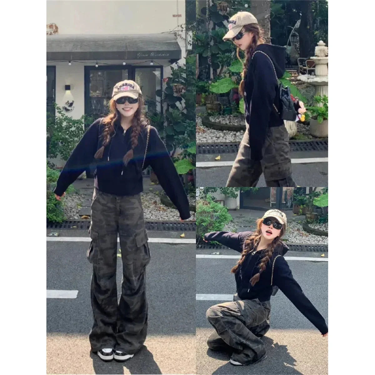 Frühherbstliche, schicke, lässige Kapuzenjacke, schmale Passform, langärmeliges, kurzes Oberteil, warme Strickjacke mit Reißverschluss, koreanischer Stil, Kapuzenpullover.