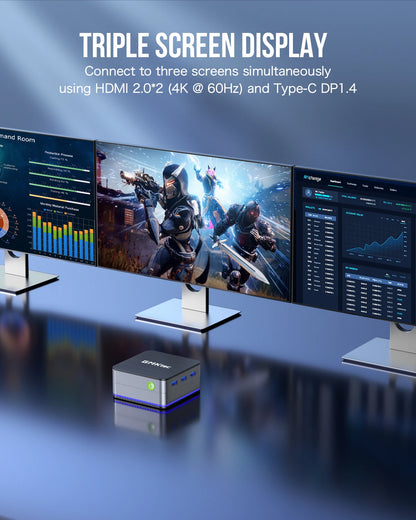 GMKtec G2 Mini PC Windows 11 Pro Intel 12th Gen Alder Lake N100 Mini PC DDR5 12GB RAM 512GB ROM WiFi 6 BT5.2 Desktop Computer.