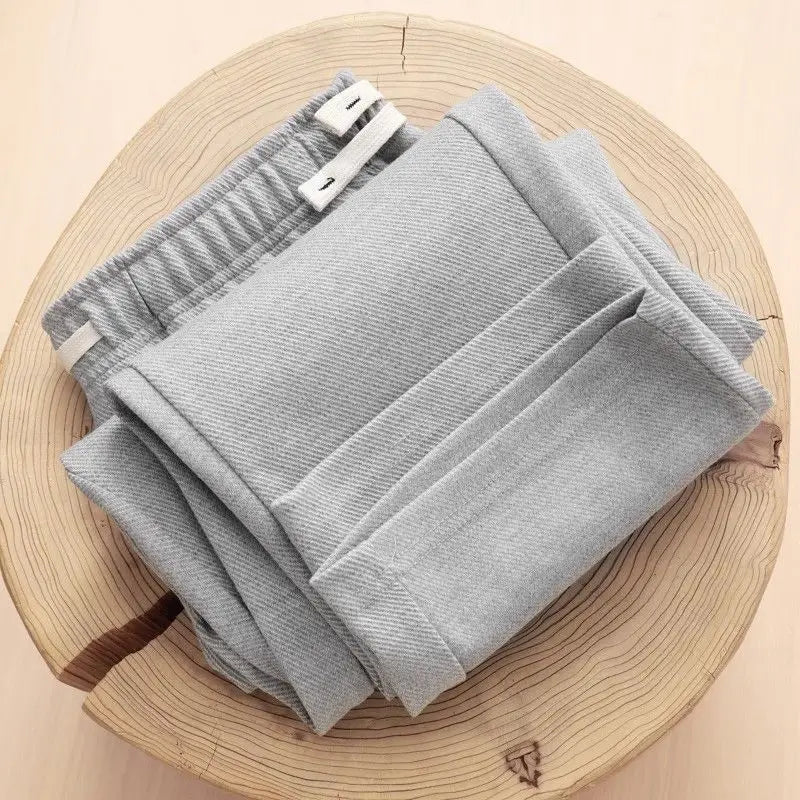 Männer Lose Gerade Hosen Diagonal Streifen Elastische Taille Alle-spiel Knöchel Länge Hosen Frühling Herbst Casual Outdoor Jogginghose