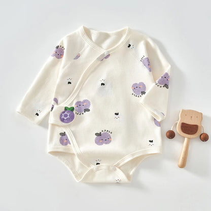 Ircomll 2-teiliger Frühlings- und Herbst-Body für Neugeborene, Baumwolle, langärmelig, Kleidung, Säuglingskleidung, Pyjama, Overalls für Mädchen und Jungen, 0–6 Monate