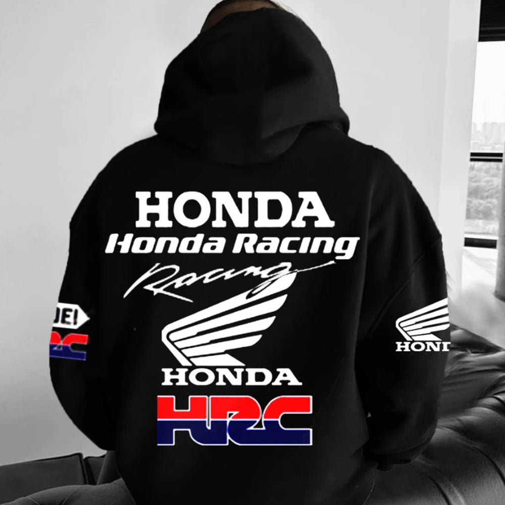 Motorcycle Enthusiast Hoodie Men Women Autumn/Winter Long Sleeved Pullover Motorcycle Honda Printed Sports And Leisure Jacket.