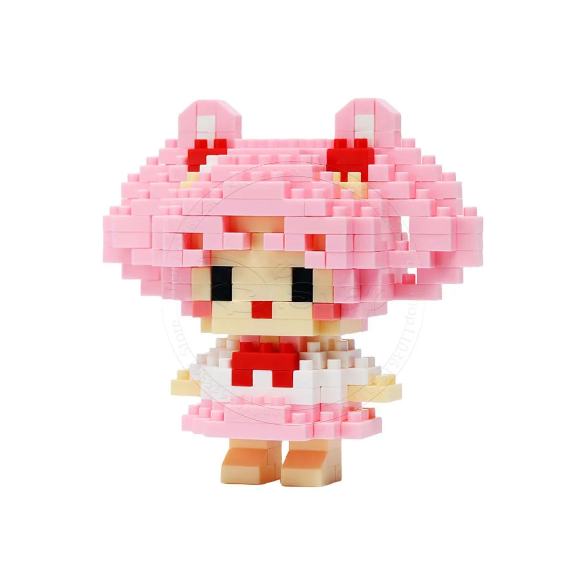 Stitch Disney Princess Elsa LinaBell Building Blocks Mickey Mouse Duck Mini Action Figures Blocks Assemble Toys Brick Kids Gifts