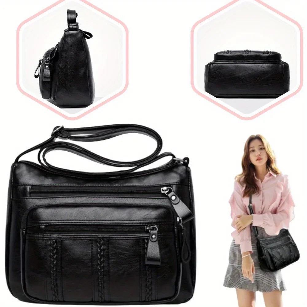 2025 New Large Capacity Middle aged Women's Bag Multi layer Lightweight Mother Bag Crossbody Bag Elderly Bag Shoulder Bag.