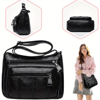 2025 New Large Capacity Middle aged Women's Bag Multi layer Lightweight Mother Bag Crossbody Bag Elderly Bag Shoulder Bag.