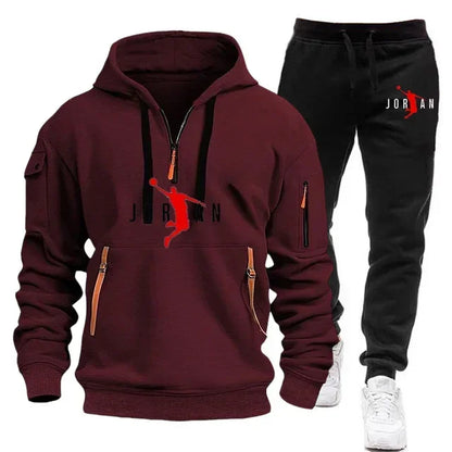 New trend men's sportswear tops and pants for autumn and winter 2025, fashionable, casual, jogging and outdoor sports.