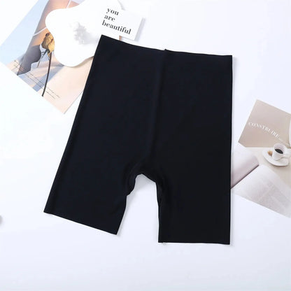 Seamless High Waist Shorts Panties For Women Tummy Control Hip Lift Ice Silk Safety Pants Sports Underwear Boyshorts Boxer.