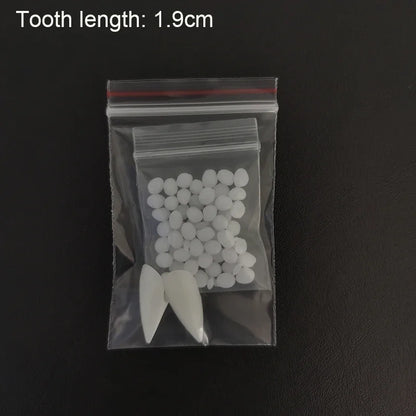 5Pairs Halloween Vampir Zähne Fangs Zahnersatz Prop Party Kostüm DIY Cosplay Requisiten Dekor Falsche Zähne Harz Fangs Mit Solide kleber.