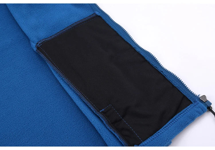 Soft Polar Fleece Jacket with Pockets Lightweight Outdoor Recreation Full Zip Coat.