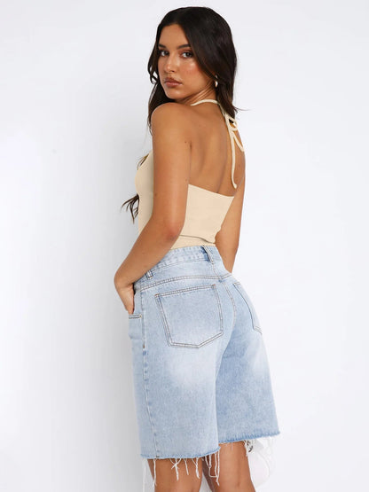 Neue Hals hängende Weste Damen Y2K Sexy Crop Top mit freiliegendem Nabel BM Strapsbasis und ärmelloses Slim Fit Top Tank Top