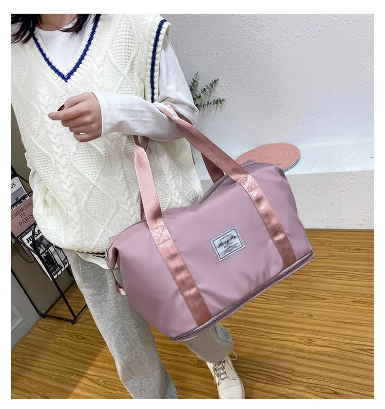 UNIXINU Carry On Travel Duffle Bag Nylon Waterproof Sports Gym Tote Bags for Women Large Capacity Storage Luggage Handbag.