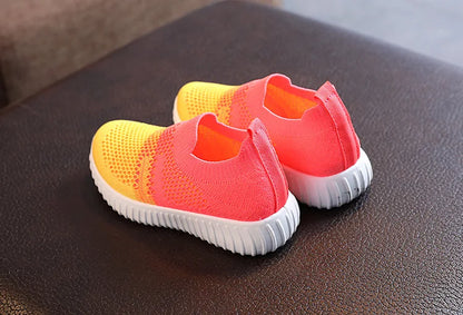Kids Shoes Multicolor Knitted Toddler Baby Sneakers Casual Slip On Sneakers Children Shoes Kid Girls Boys Sports Shoes.