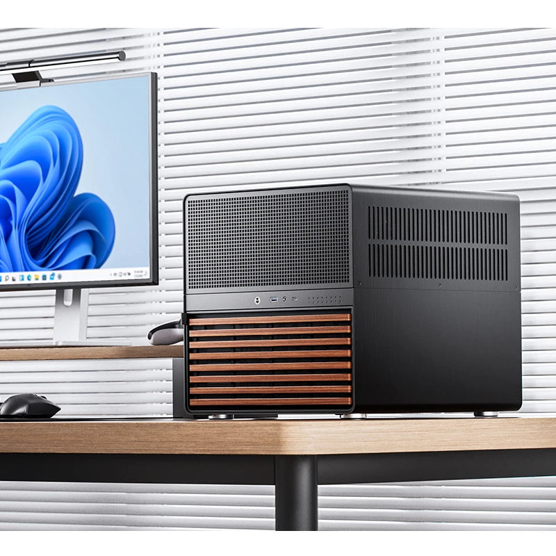 Jonsbo N5 NAS Computer Chassis ITX/M-ATX/ATX/E-ATX PC Case 12+4 Hard Disk Space ATX Power Supply With Fan Aluminum Desktop Case