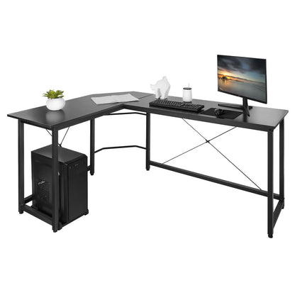 Homfa 66"(176cm) L-förmiger Schreibtisch, Computer-Gaming-Laptop-Schreibtisch, Heimbüro, Eck-Arbeitsplatz, Tisch, Arbeitstisch, 190 cm x 120 cm x 75 cm