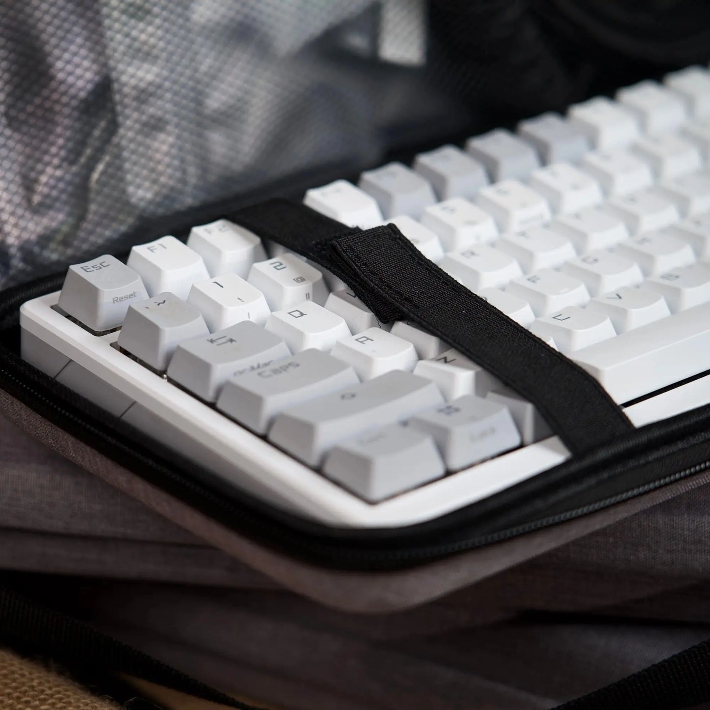 Dustproof Water-Resistant Mechanical Keyboard Case Storage Bag - EVA Hard Shell Fits 61/68/75%/TKL/98%/Full-Size Keyboards.