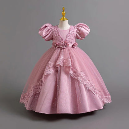 Neue wunderschöne Mädchen Party kleid Eröffnungs feier Kleidung Halloween Performance Tanz Prinzessin Rock 4-12t Weihnachts kleid.