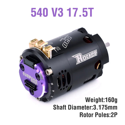 Surpass Hobby Rocket 540 V3 Brushless Motor 5.5T 6.5T 8.5T 10.5T 13.5T 21.5T For Modified Competition 1/10 1/12 F1 RC Drift Car.
