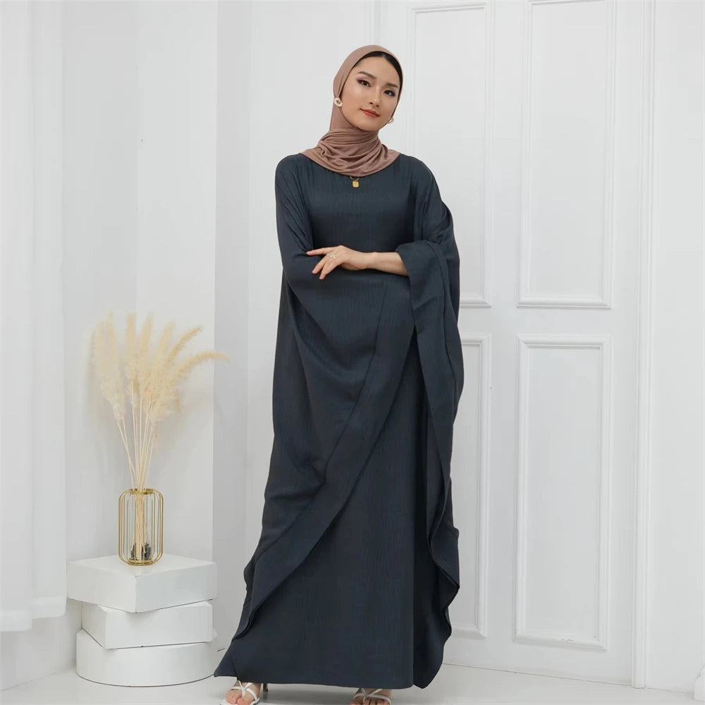 Batwing Abaya Damen Arabic Muslim Modest Dresses Kaftan Jalabiya Kebaya Caftan Marocain Vestidos Robe Longue Femme Musulmane.