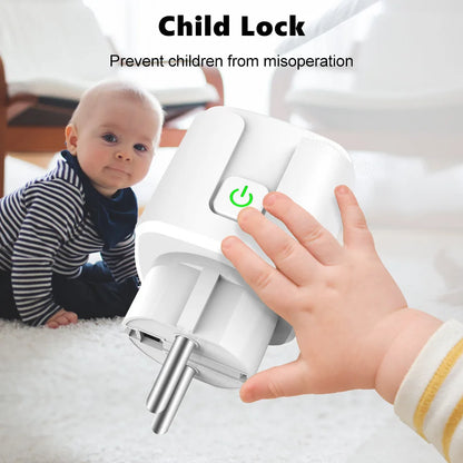 16A Matter EU WiFi Smart Socket Home Appliance Mini Smart Plug Adapter APP Control Timer Funktioniert mit HomeKit Siri Alexa Google.