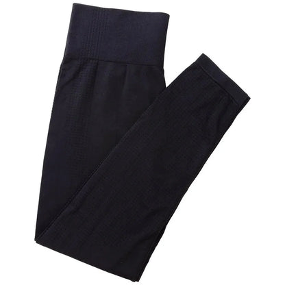 Seamless Yoga Suit Women's Long Sleeve Jacquard Sports High-Waisted Tightening Leggings Fitness Top Origin China.