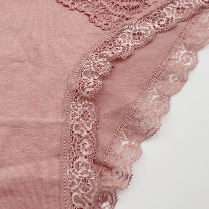 5 PCS/SET New Arrival Low Rise Ladies Sexy Lace Panty Underpants Panties For Women Lingerie Cotton Briefs.