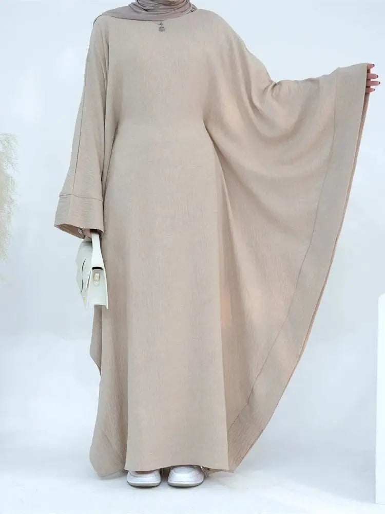 Ramadan Eid Dubai Linen Khimar Abaya Damen Muslim Maxi Dress Kebaya Kaftan Abayas For Women Caftan Robe Femme Musulmane Vestidos