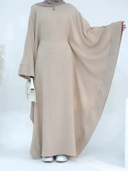 Ramadan Eid Dubai Linen Khimar Abaya Damen Muslim Maxi Dress Kebaya Kaftan Abayas For Women Caftan Robe Femme Musulmane Vestidos