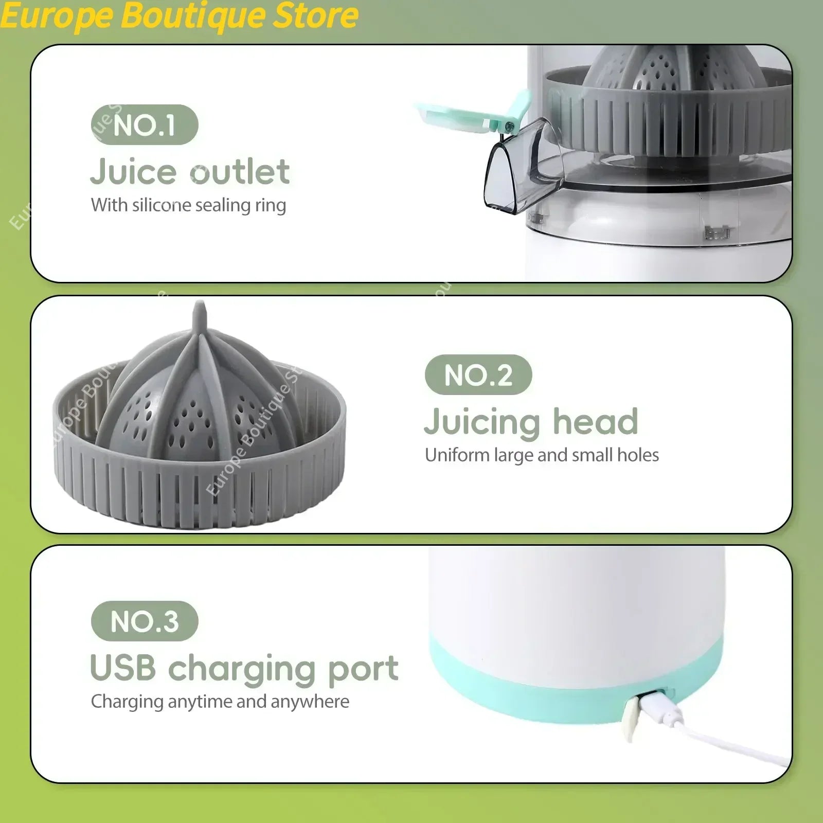 Portable USB Rechargeable Orange Juice Juicer Multifunctional Household Juice Maker Machine Cordless Mini Electric Cup Juicer.