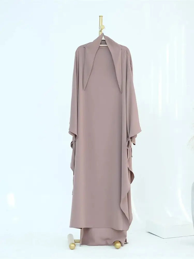 Ramadan Eid Khimar Abaya Dubai Turkey Islam Muslim Maxi Hijab Dress Nida Prayer Clothes For Women Kebaya Robe Femme Musulmane