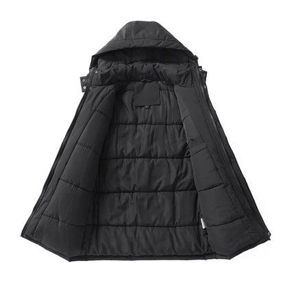 -15 Degree Winter New High Quality Thickened Cotton Warm Hooded Cotton Jacket For Men Loose Sports Windproof Oversized Jacket.