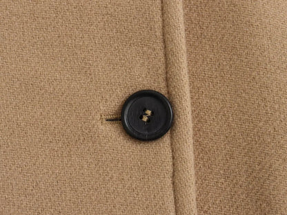 ZBZA Damen Schräge Knopf Lose Fledermausärmel Jacke Mantel Revers Langarm Doppeltasche Warm Solide Farbe Vintage Oberbekleidung Herbst Winter Neue Weibliche Chic Mantel