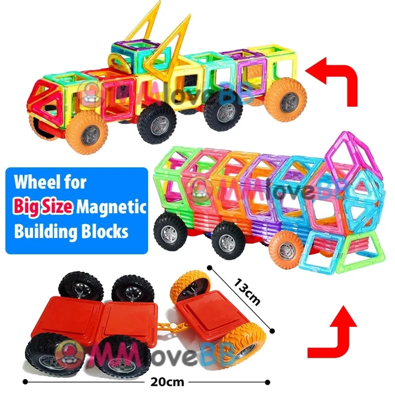 Magnets Toys for Kids Big Size Plus Magnetic Blocks for Children Designer Constructor Set Toys for Boys Building Blocks.