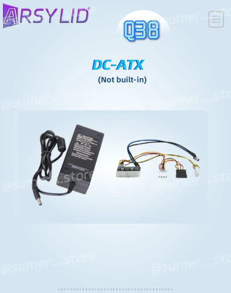 ARSYLID Q38 ITX Aluminum Chassis Pull-Out Style Mini Case 58mm CPU Radiator.