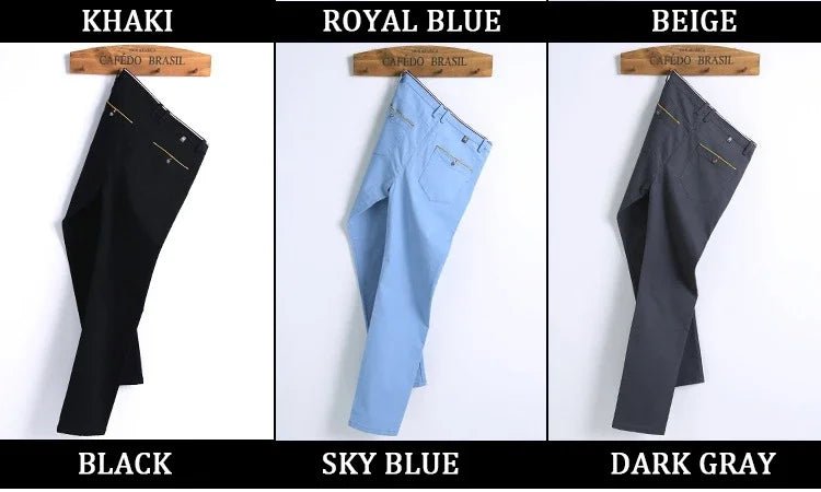 Classic Style Men Spring Summer Thin Casual Pants Fashion Business Cotton Solid Color Office Trousers High Quality Men Trousers.
