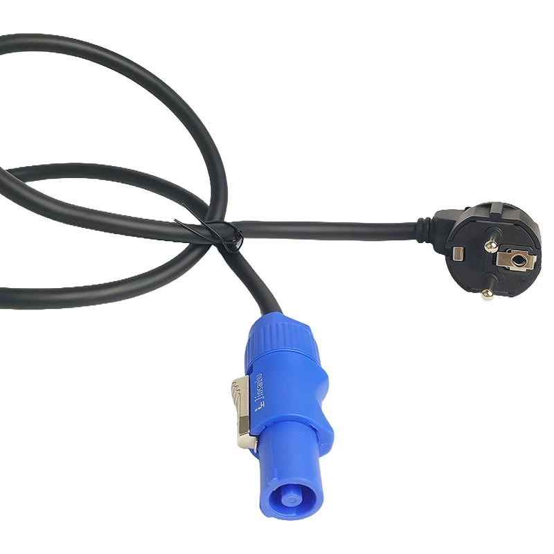 European Schuko Power Extension Cable, 3x1.5mm² for Stage Lighting, LED Beam Lights & Audio Equipment.
