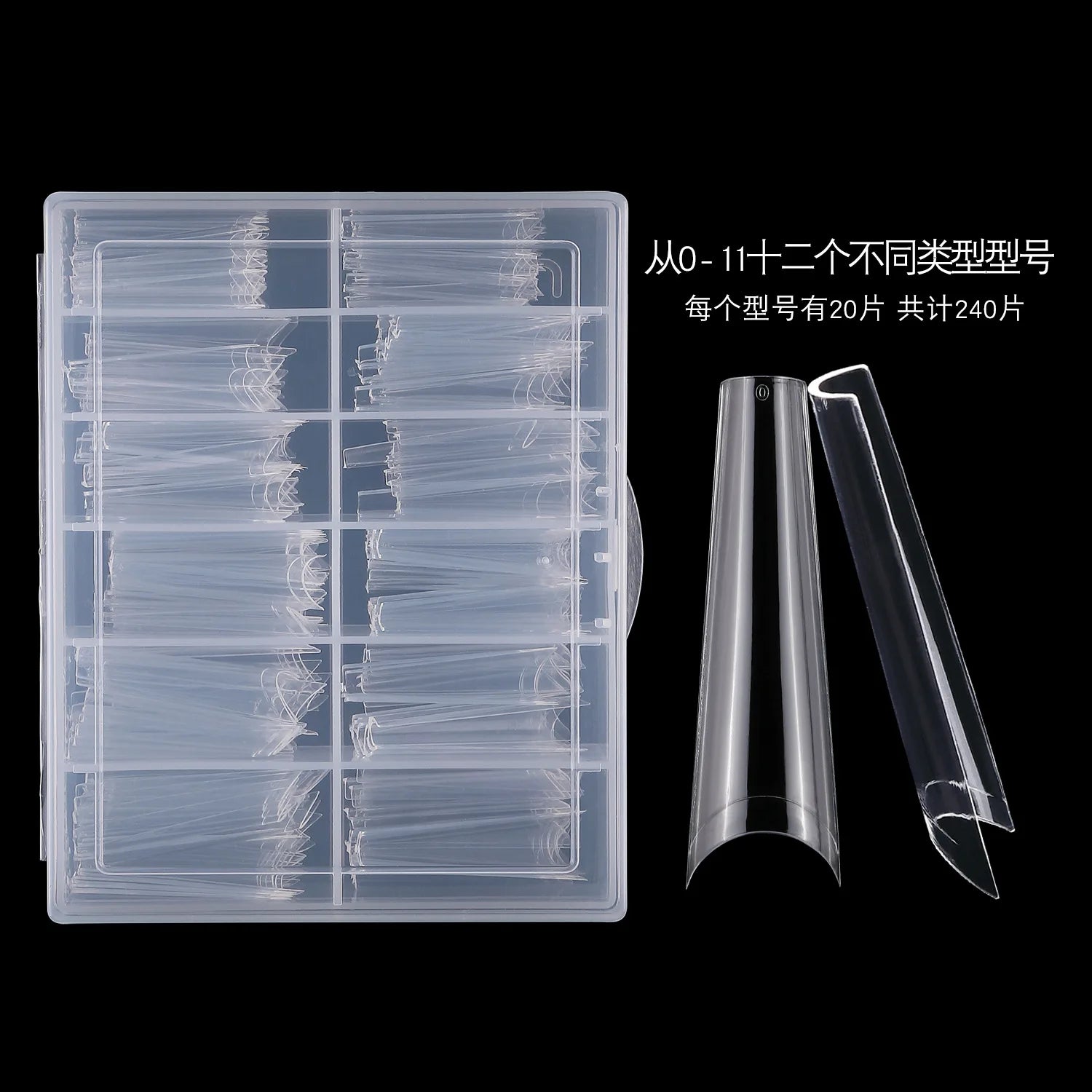 240PCS/Box False Nail Tips Square Straight Extra Long Half Cover Nails Artificial Acrylic False Nail Tips Press On Manicure Tool.