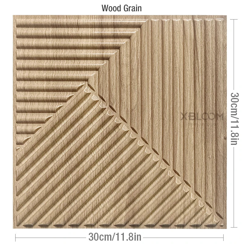 12pcs 30x30cm Champagne gold color 3D Wall Panel Shining Gold 3D Wall Sticker Wedding party background wall art Wood grain paper